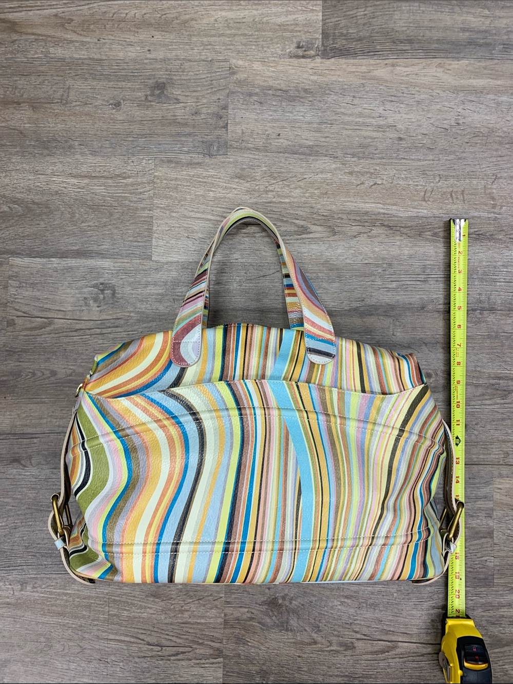 Vintage Paul Smith Multicolor Striped Travel Duffle